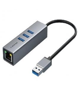 EXTRADIGITAL Premium adapter USB 3.0 - USB 3.0 (3 Ports) + RJ45, 0.15m