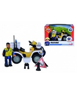SIMBA Fireman Sam Police Quad with Malcolm Figure
