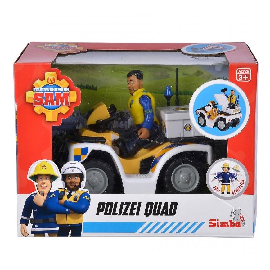 SIMBA gaisrininkas Sam policijos keturkampis su Malcolmu figūrėlė – 4