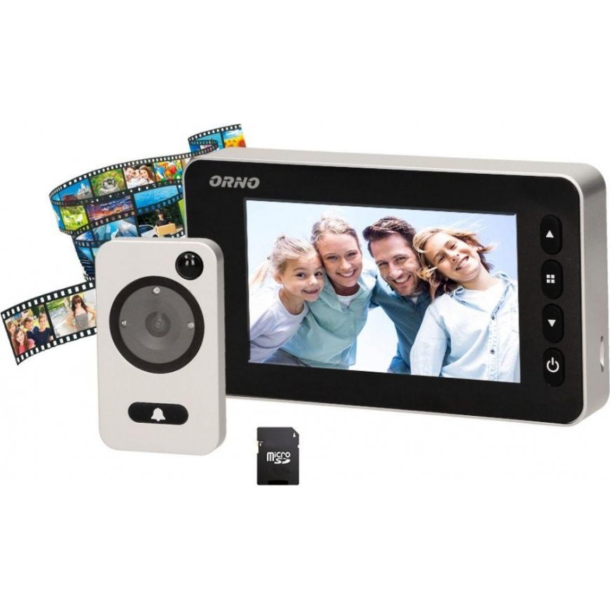 Orno Electronic 4.7" Door Viewer with Micro SD Card Recording, Motion Sensor and Menu in 9 Languages – 10