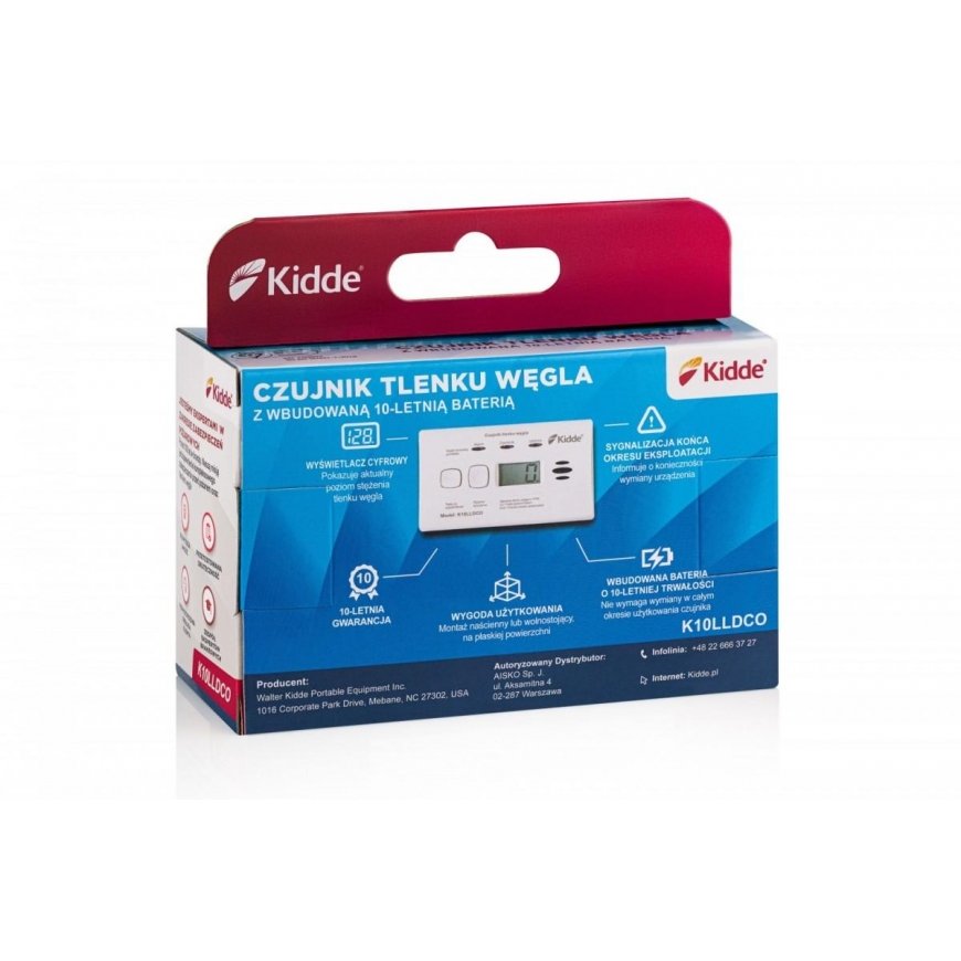 Kidde anglies monoksido detektorius su ekranu KIDDE K10LLDCO – 7