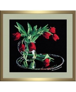 Beldizart Tulpės ant Juodas S318