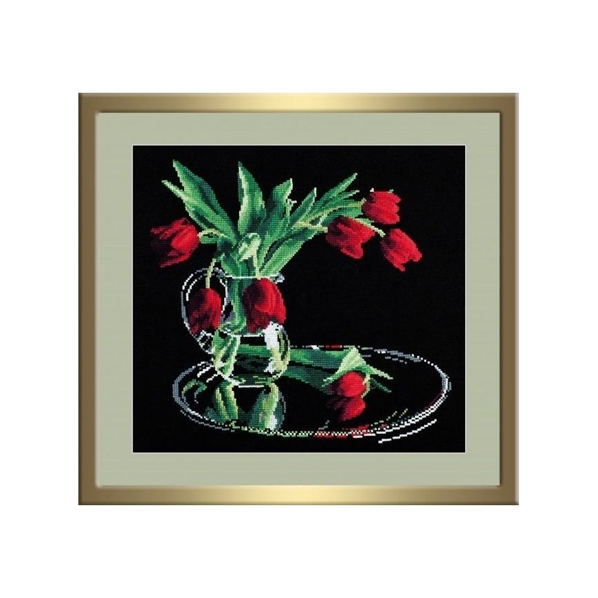 Beldizart Tulips on Black S318
