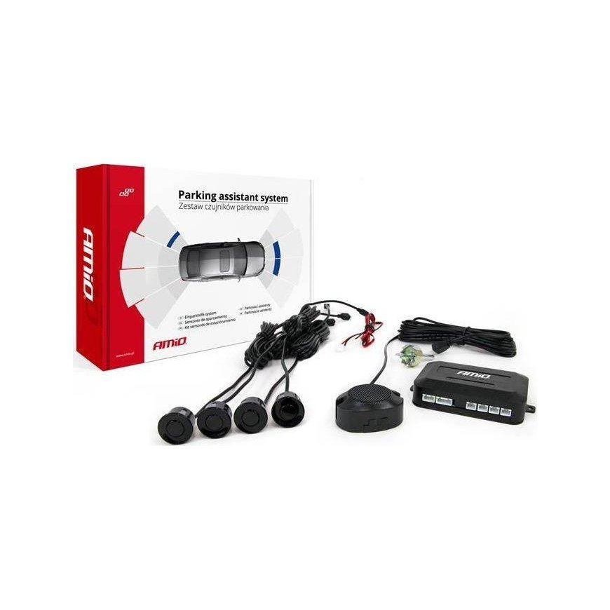 Amio Rinkinys czujników parkowania cofania buzzer 4 sensory juoda – 4