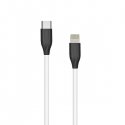 Extra Digital Silikoninis kabelis USB Type-C - Lightning (baltas, 1m) Extra Digital Silikoninis kabelis USB Type-C - Lightning (baltas, 1m)