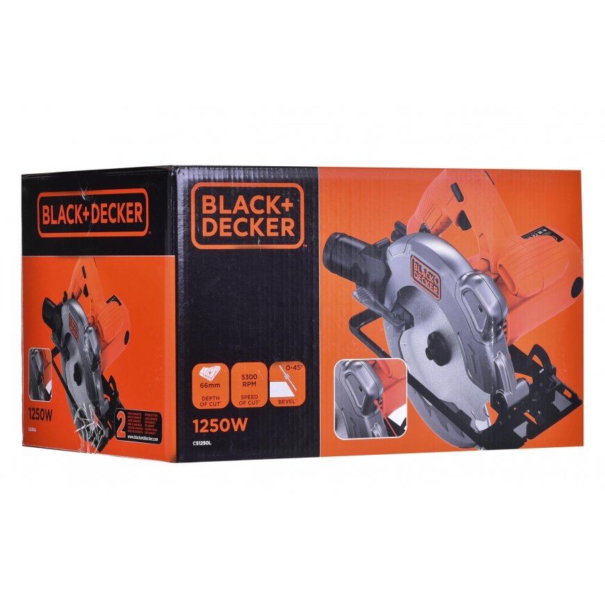 Elektrinis diskinis pjūklas CS1250L 190 mm 1250W, Black & Decker – 4