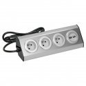 Orno Baldai, virtuvinis lizdas su USB pakroveju, Velcro tvirtinamas 1,5m laidu - 3x2P + Z, 2xUSB, IN