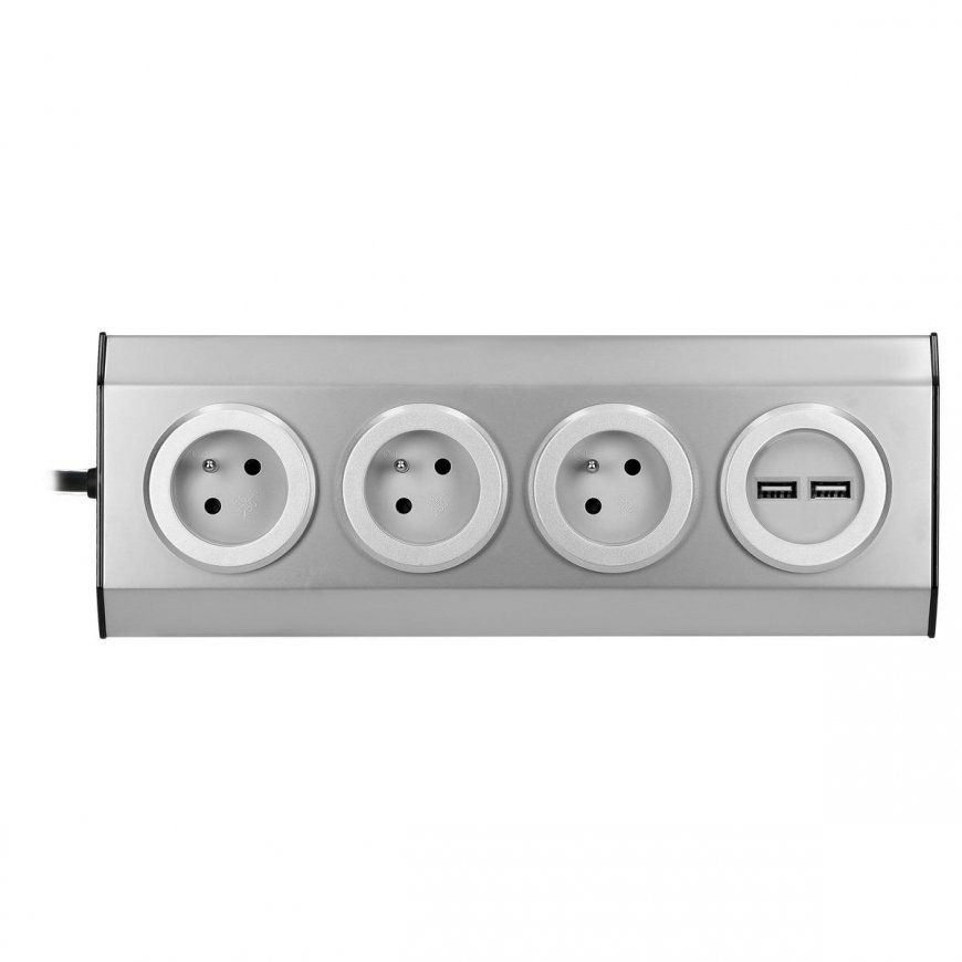 Orno Baldai, kitchen outlet with USB charger, Velcro fastening with 1.5m cable - 3x2P + Z, 2xUSB, IN – 5