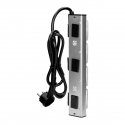 Orno Baldai, kitchen outlet with USB charger, Velcro fastening with 1.5m cable - 3x2P + Z, 2xUSB, IN Orno Baldai, kitchen outlet with USB charger, Velcro fastening with 1.5m cable - 3x2P + Z, 2xUSB, IN
