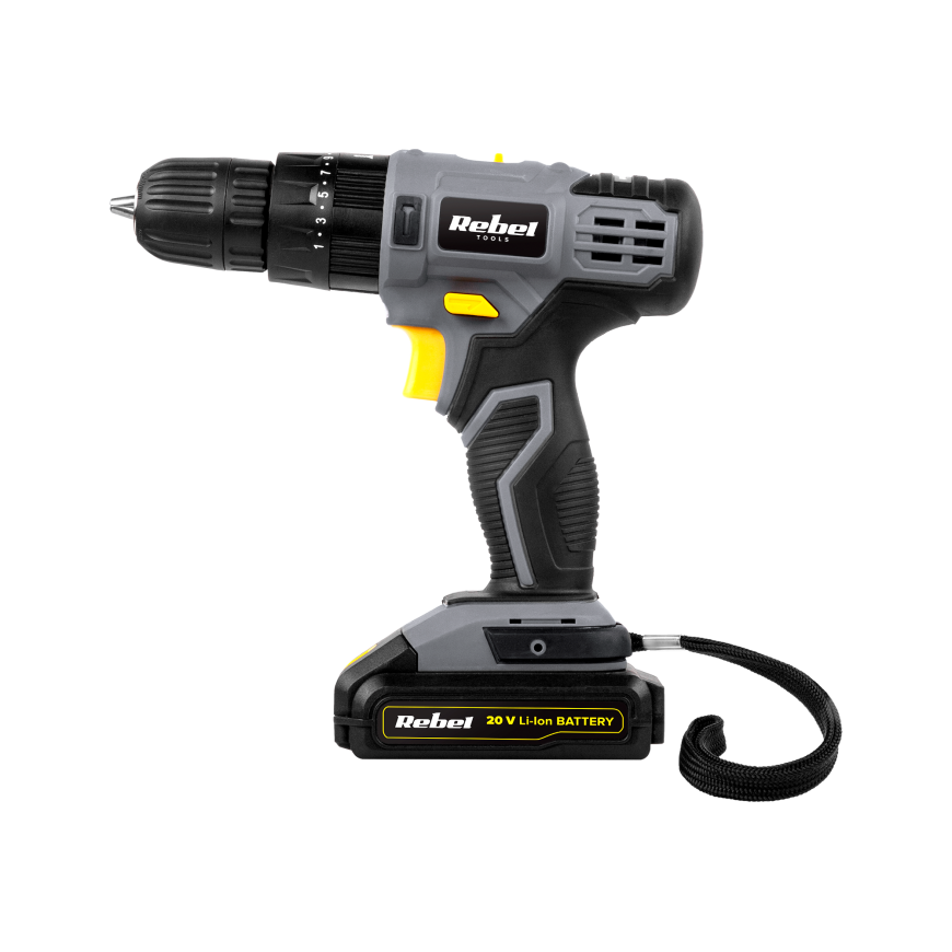 Rebel Tools RB-1002 gręžtuvas 20 V 1 x 2 Ah baterija – 3