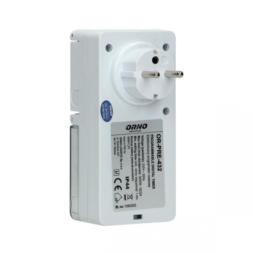 Orno Electronic timer, 8 programs, IP44 – 7