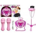 Lean Cars Music Box on Stand Microphone Speaker Pink