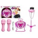 Lean Cars Music Box on Stand Microphone Speaker Pink