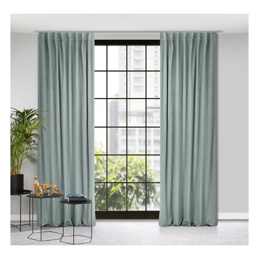 Night curtain Eurofirany MADLEN 140X300 cm, flex tape, color: gray