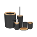 Teesa Bathroom accessories set (6 pcs) black Teesa Bathroom accessories set (6 pcs) black