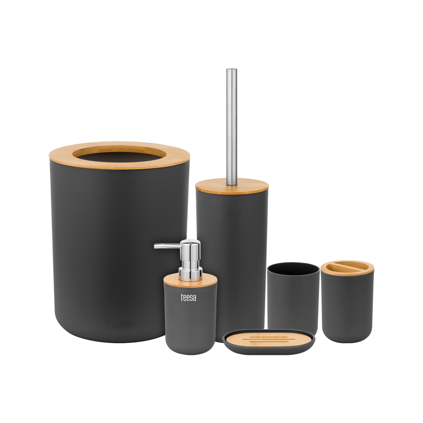 Teesa Bathroom accessories set (6 pcs) black – 2