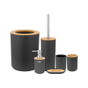 Teesa Bathroom accessories set (6 pcs) black Teesa Bathroom accessories set (6 pcs) black