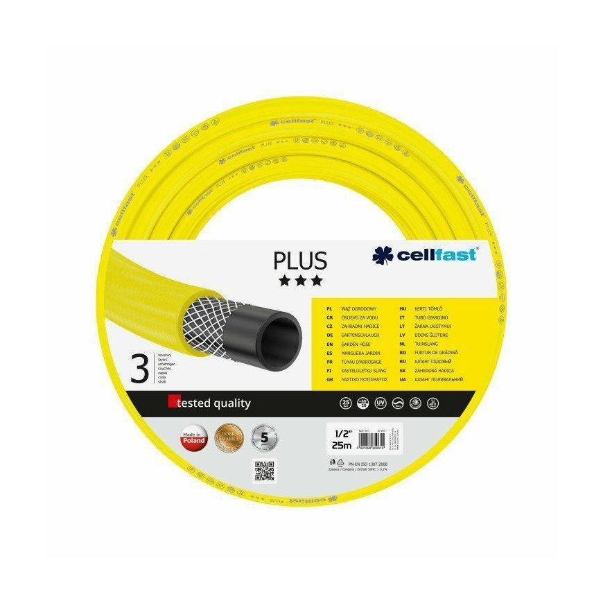 CELLFAST GARDEN HOSE PLUS SIZE: 1" LENGTH: 50m – 2