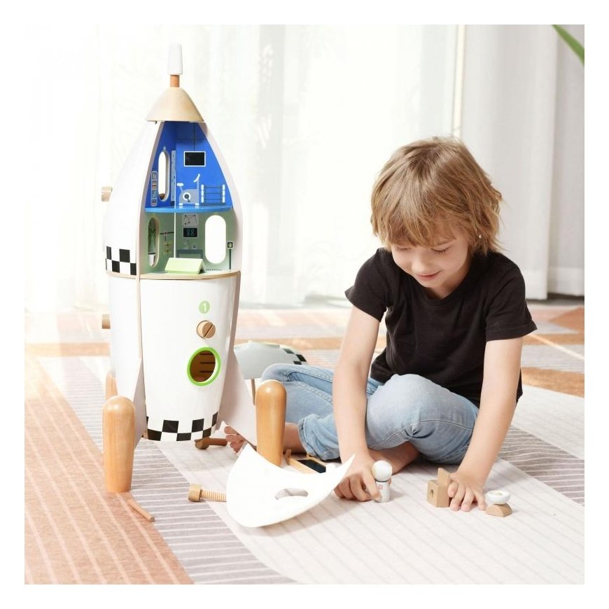 CLASSIC WORLD wooden rocket - house + figurines – 8