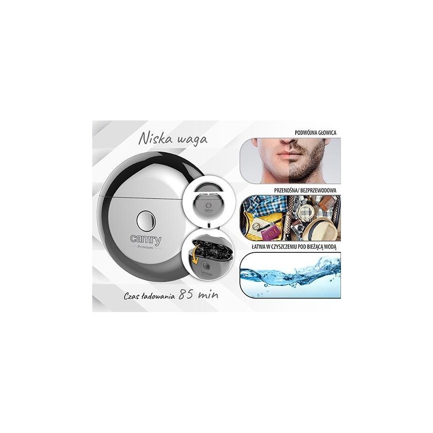 Beard shaver Camry CR 2938 Travel shaver 2 heads from the ears – 8
