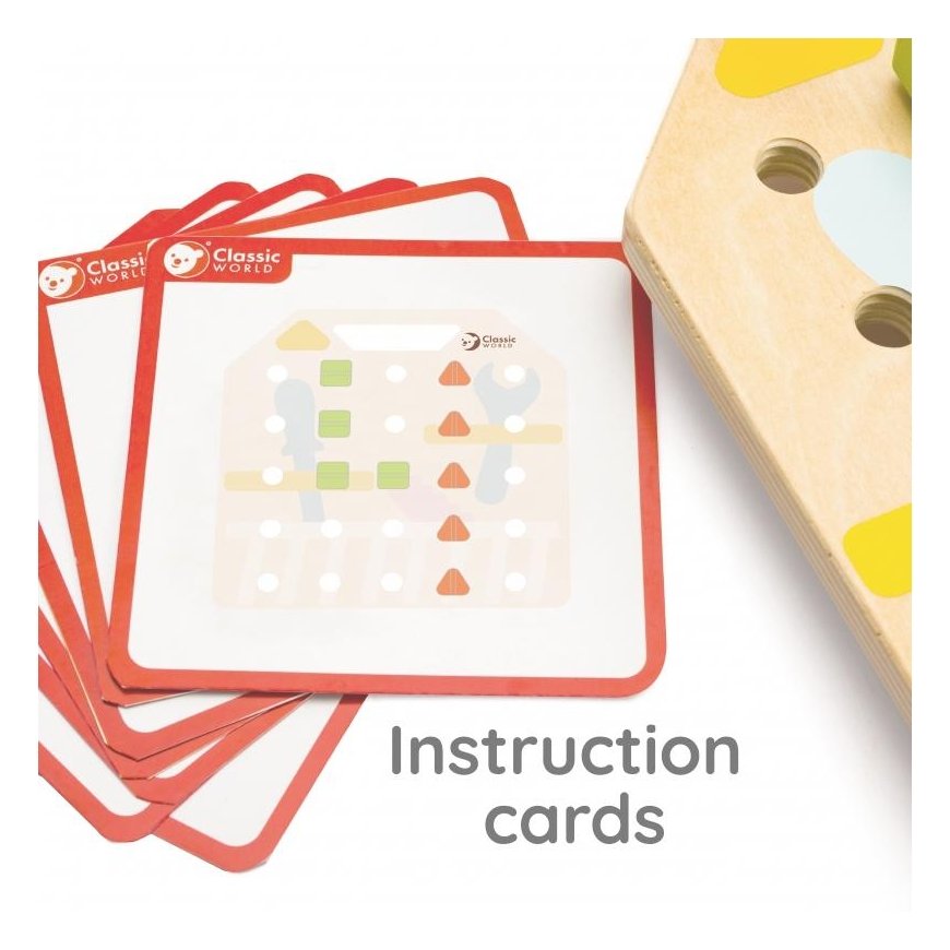 CLASSIC WORLD Medinė lentelė su sukamaisiais sraigtais – 5