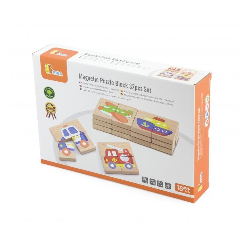 Viga Toys Magnetinis transporto priemonių galvosūkis, Viga – 4