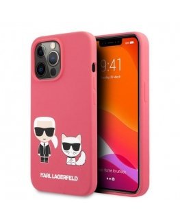 KLHCP13LSSKCP Karl Lagerfeld and Choupette Liquid Silicone Case for iPhone 13 Pro Red (Red)