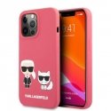 KLHCP13LSSKCP Karl Lagerfeld and Choupette Liquid Silicone Case for iPhone 13 Pro Red (Red)