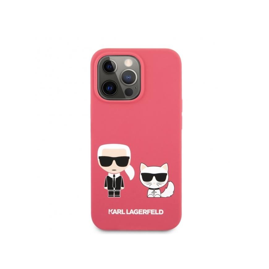 KLHCP13LSSKCP Karl Lagerfeld and Choupette Liquid Silicone Case for iPhone 13 Pro Red (Red) – 3