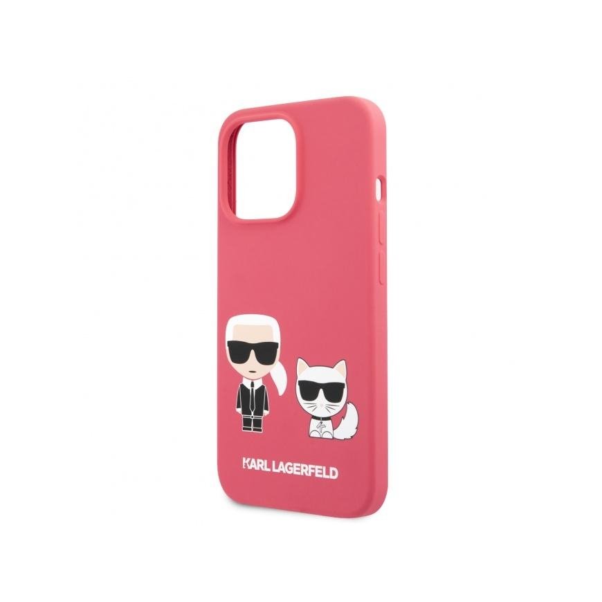 KLHCP13LSSKCP Karl Lagerfeld and Choupette Liquid Silicone Case for iPhone 13 Pro Red (Red) – 4
