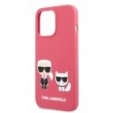 KLHCP13LSSKCP Karl Lagerfeld and Choupette Liquid Silicone Case for iPhone 13 Pro Red (Red)