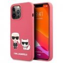 KLHCP13LSSKCP Karl Lagerfeld and Choupette Liquid Silicone Case for iPhone 13 Pro Red (Red)