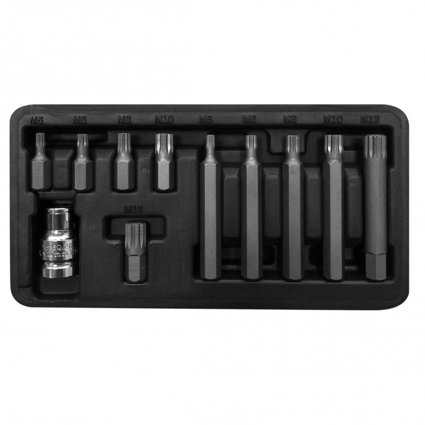 Proline Pro-Line 3/8 "Spline M5-M12 bitų rinkinys, 11 dalių (10744) – 2