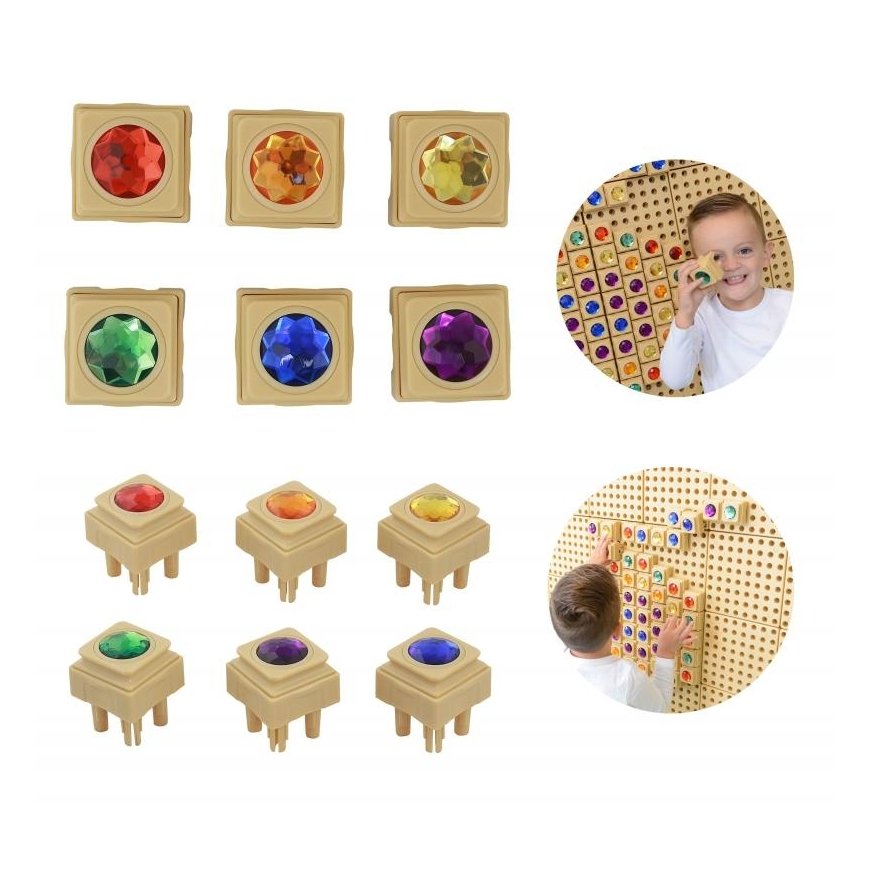 Acrylic colored diamonds for science diagram STEM Masterkidz 72 pcs