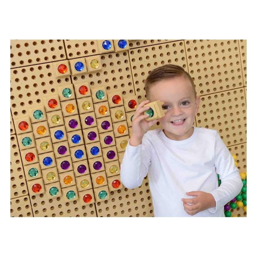 Acrylic colored diamonds for science diagram STEM Masterkidz 72 pcs – 2