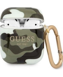 Guess Protective case GUA2UCAMA Camo Collection AirPods 1/2 green