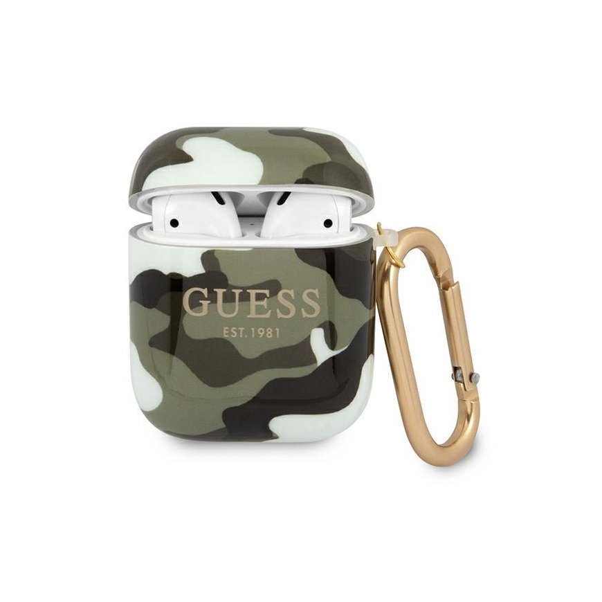 Guess Protective case GUA2UCAMA Camo Collection AirPods 1/2 green – 2