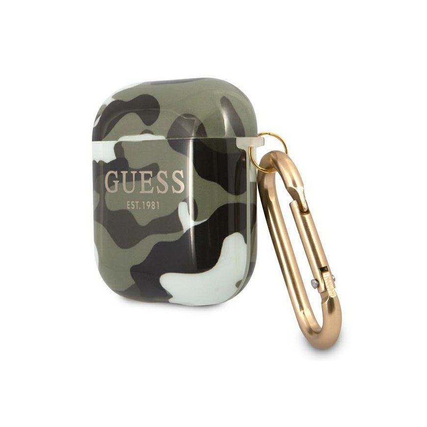 Guess Apsauginis dėklas GUA2UCAMA Camo Collection AirPods 1/2 žalias – 3