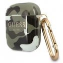 Guess Apsauginis dėklas GUA2UCAMA Camo Collection AirPods 1/2 žalias