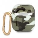 Guess Apsauginis dėklas GUA2UCAMA Camo Collection AirPods 1/2 žalias