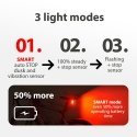 Maclean Rear bicycle light USB AUTO STOP twilight sensor Maclean Energy MCE355 COB LED max. 125lm ba