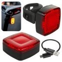 Maclean Galinis dviračio žibintas USB AUTO STOP prieblandos jutiklis Maclean Energy MCE355 COB LED m