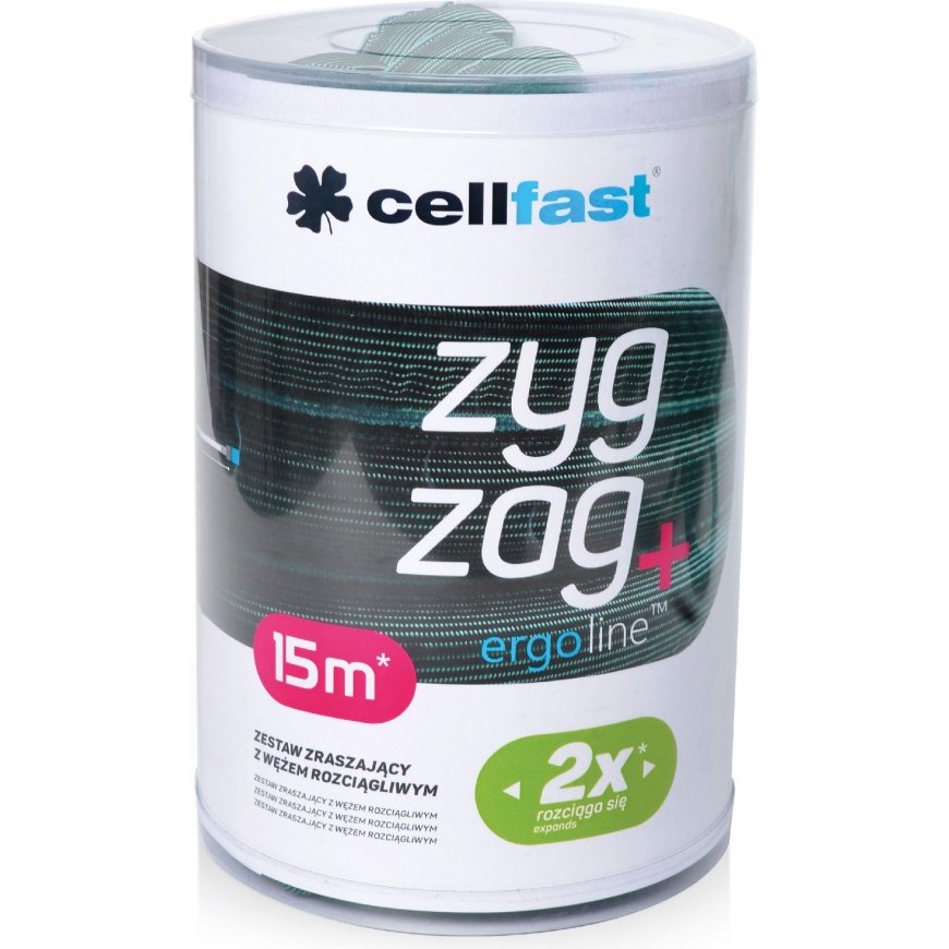 Cellfast STRETCH HOSE SET 7.5 - 15m ZYGZAG WITH CONNECTOR + NOZZLE – 3