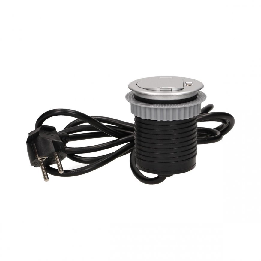 Orno Arno Lizdas furniture, recessed into 1x250V AC table with lid, USB (OR-AE-1373) – 2