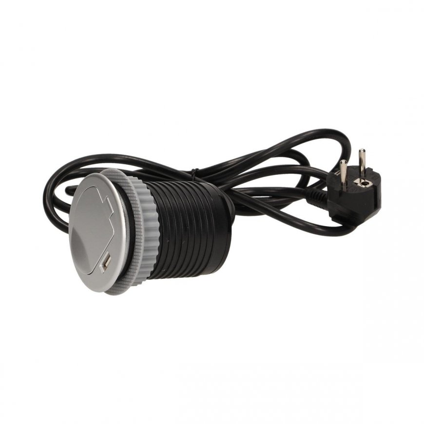 Orno Arno Lizdas baldai, įleidžiami į 1x250V AC stalą su dangčiu, USB (OR-AE-1373) – 6