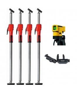 Set of telescopic supports with laser level BESSEY STE300-SET-LA
