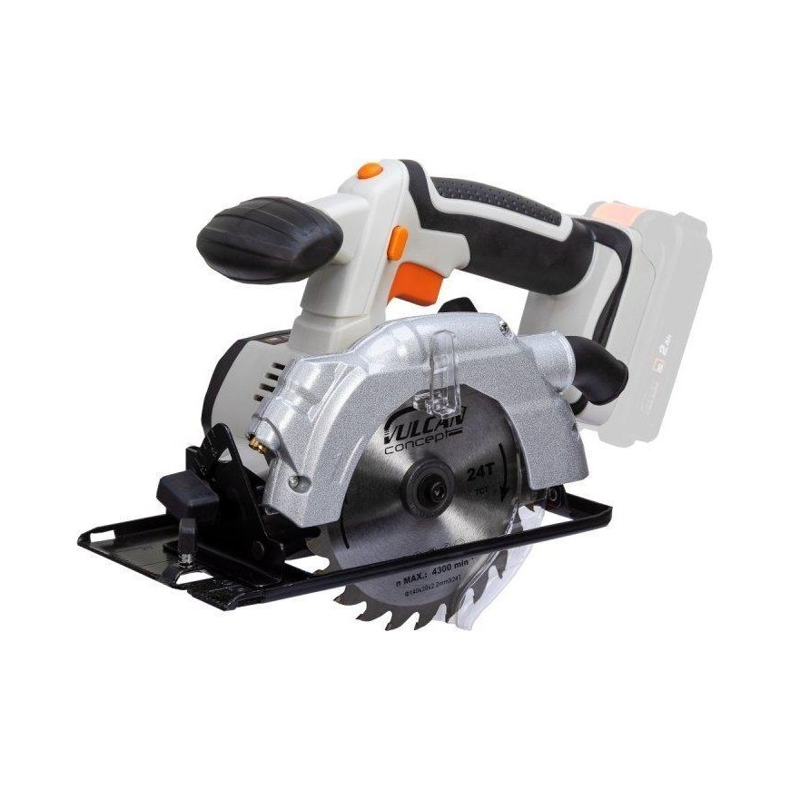 Vulcan Diskinis pjūklas, 140 mm, be akinių/tvarkinga. connect 20 v – 2