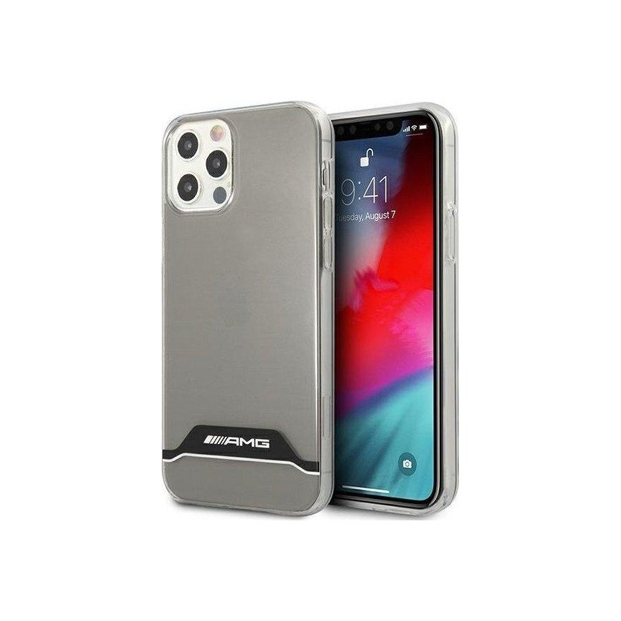 AMG AMHCP12MTCBW iPhone 12/12 Pro Translucent/Translucent Hard Case Electroplate Black&White
