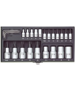 Galvučių rinkinys 1/4"+1/2" TX PROXXON