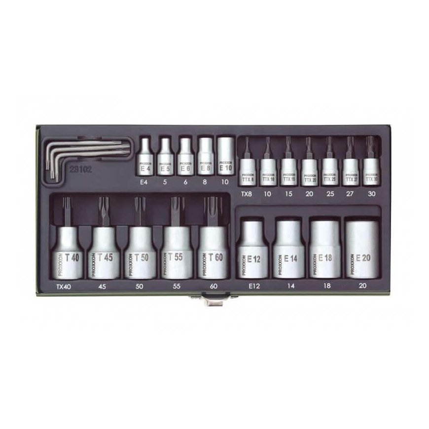 Galvučių rinkinys 1/4"+1/2" TX PROXXON – 6